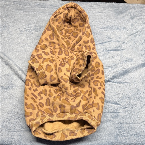Comfrt Other - Leopard Print Tan Dog Hoodie - Cozy Pet Pullover